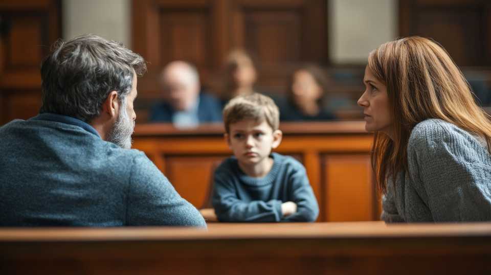 parents in court to settle a child custody dispute