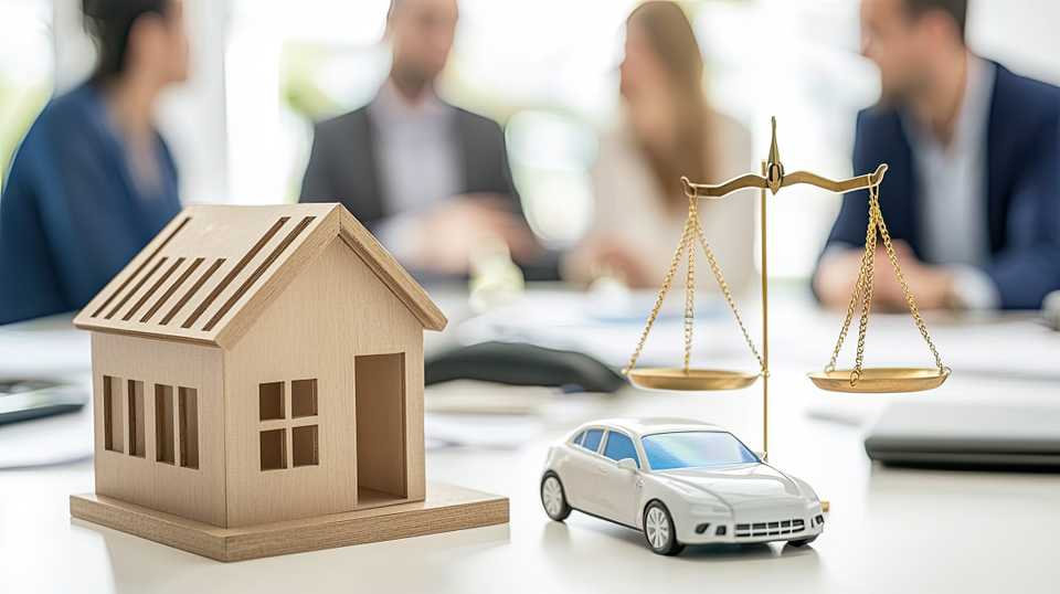 lawyers with clients in a divorce case